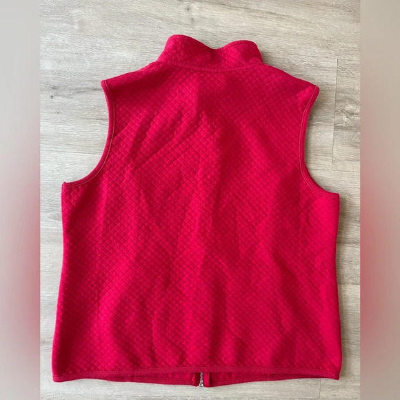 Karen Scott Sport Woman Red vest with zipper SZ L - Picture 4 of 6
